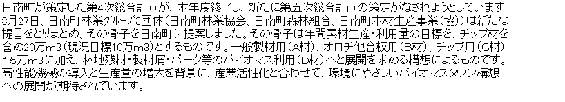 eLXg {bNX: 쒬肵4v悪A{NxIAVɑ܎v̍肪Ȃ悤ƂĂ܂B
827A쒬ыƸٰ3ći쒬ыƋA쒬XёgA쒬؍ސYƁijj͐V
񌾂Ƃ܂Ƃ߁A̍q쒬ɒĂ܂B̍q͔NԑfސYEpʂ̖ڕWA`bvނ
܂203iڕW103jƂ̂łBʐޗpi`ށjAI`piaށjA`bvpibށj
PT3ɉAђncށEދEo[ÑoCI}XpicށjւƓWJ߂\zɂ̂łB
\@B̓ƐYʂ̑wiɁAYƊƍ킹āAɂ₳oCI}X^E\z
ւ̓WJ҂Ă܂B
